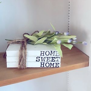 Spring farmhouse bookstack